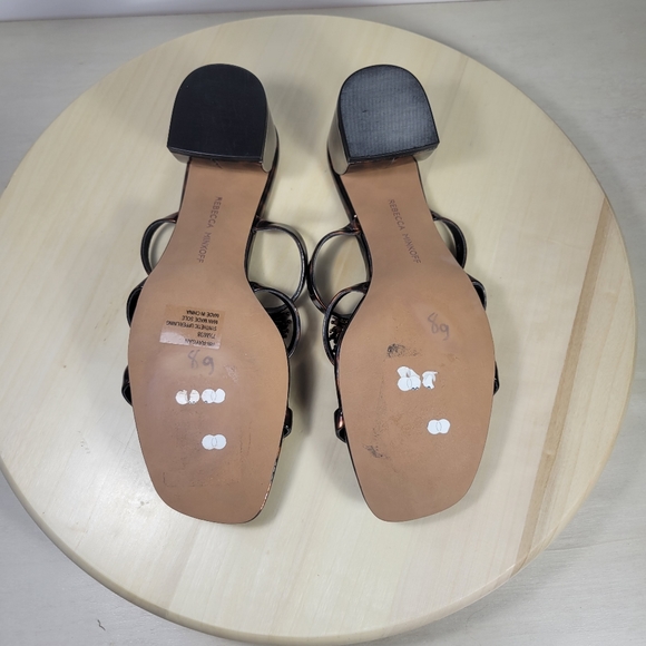 Rebecca Minkoff Raygan Beaded Tortoise Block Heel Sandals Size 7.5 - Picture 7 of 12